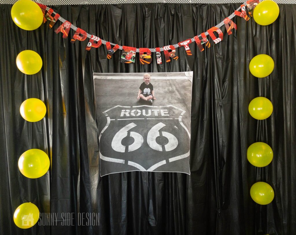 Photo Booth for cars themed birthday party