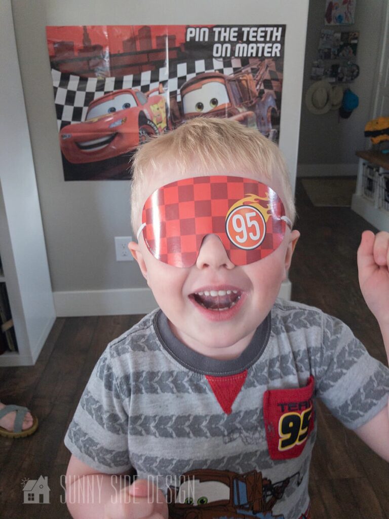 cars themed blindfold
