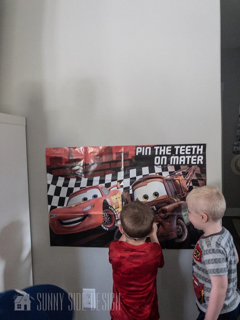 cars themed pin the tail on the donkey