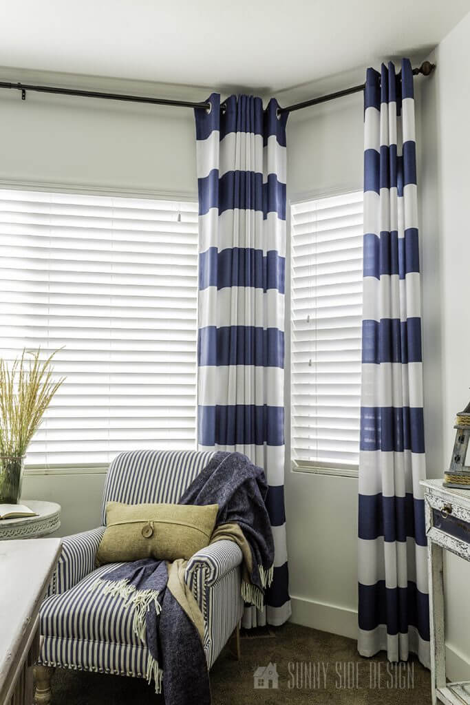 Diy Your Own Bay Window Curtain Rod, How To Install Curtains On A Bay Window