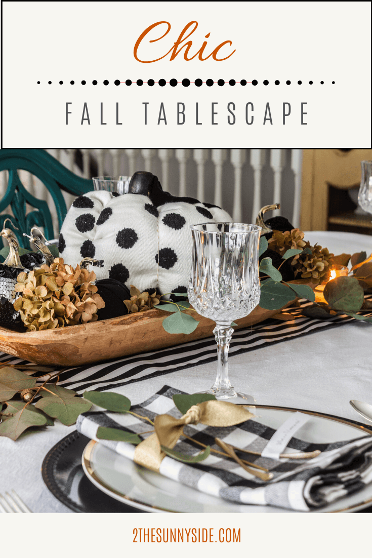 Fall Table Blac Simple Chic Black & White Fall Tablescape | Sunnyside Home