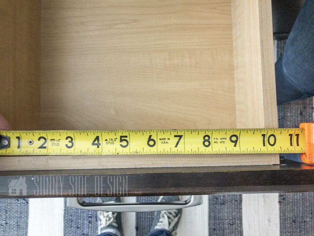 Measure drawer to make the most use out of storage containers.