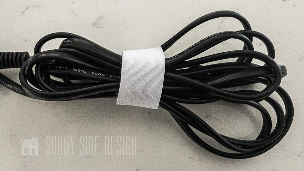 cord wrapped up with velcro