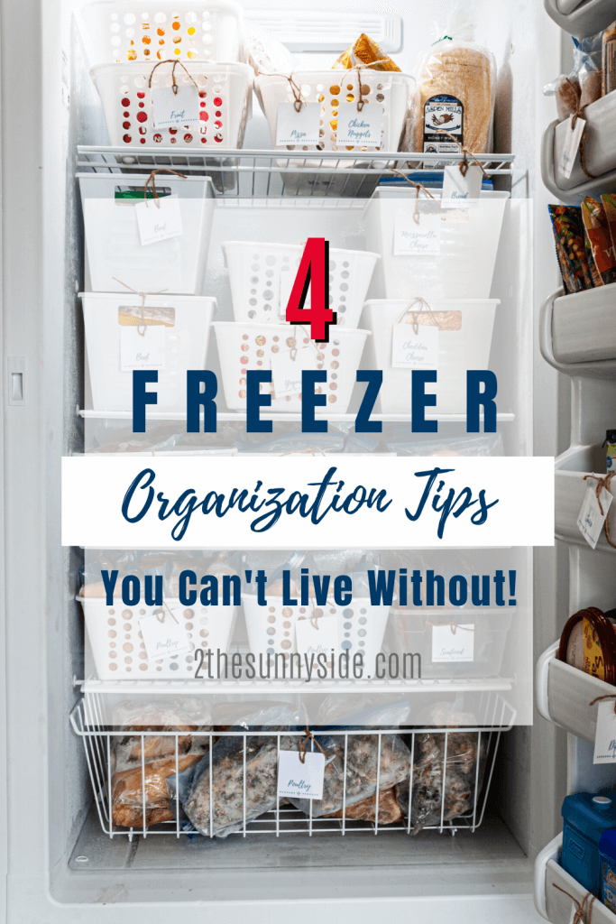 Pinterest image- The best freezer organization ideas to Save you Money.