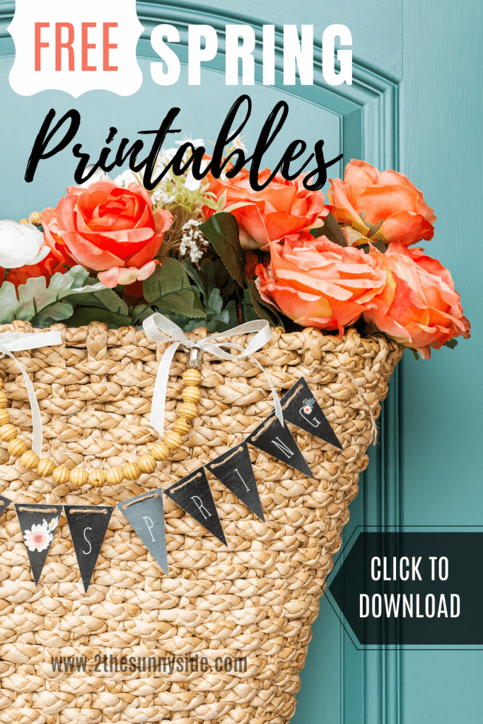 Hello Spring Banner Printable Sunny Side Design