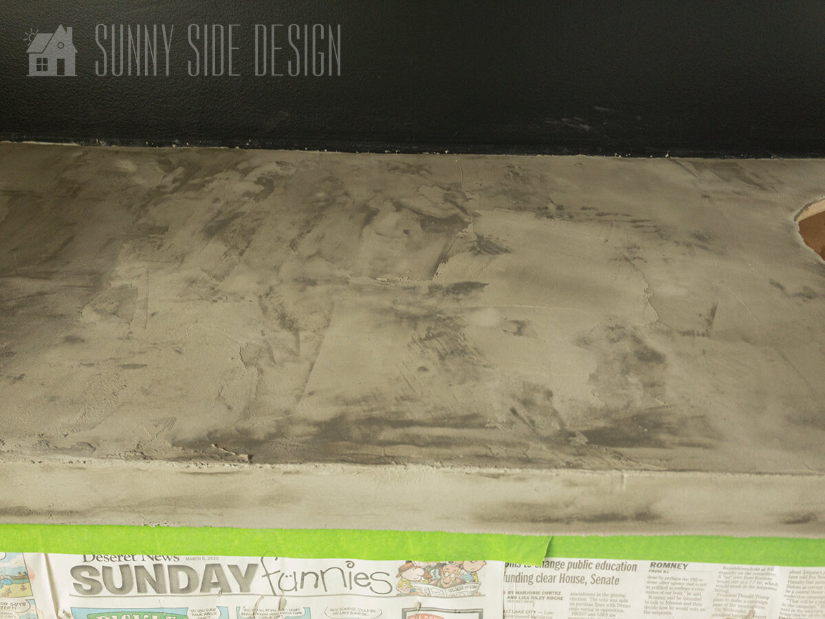 Feather Finish Concrete Countertop Tutorial