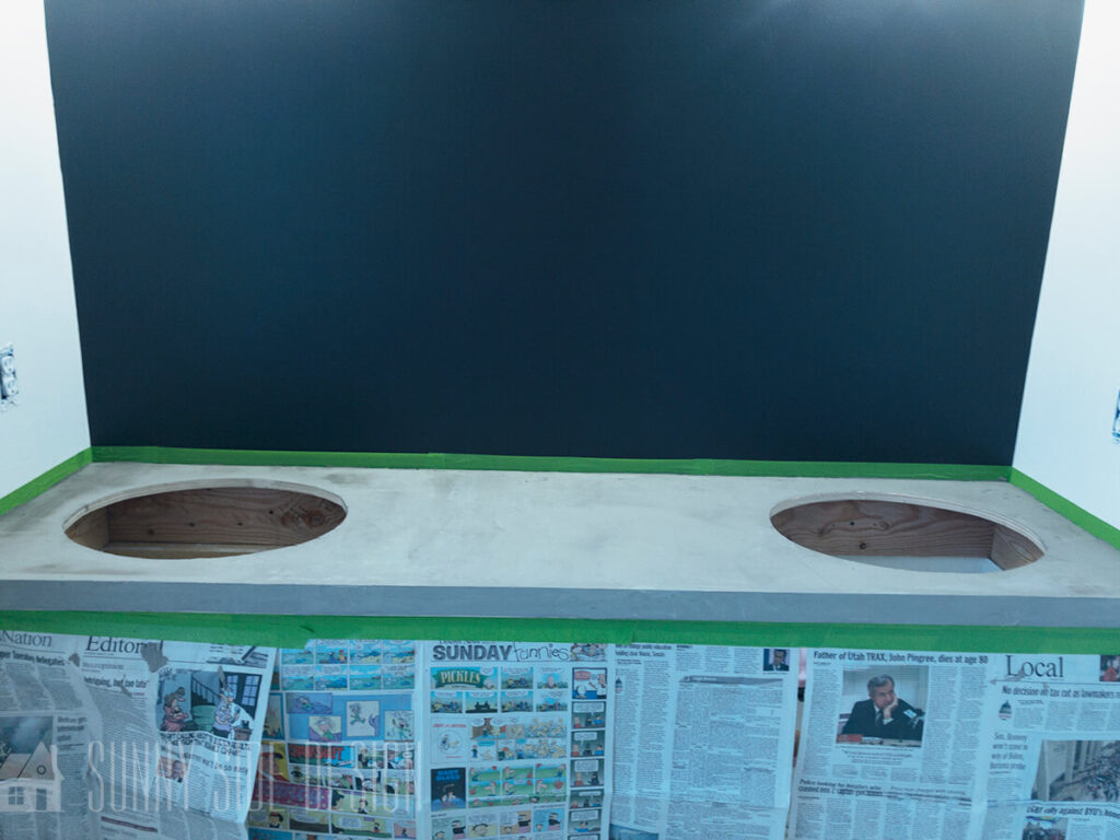 DIY feather concrete finish countertop