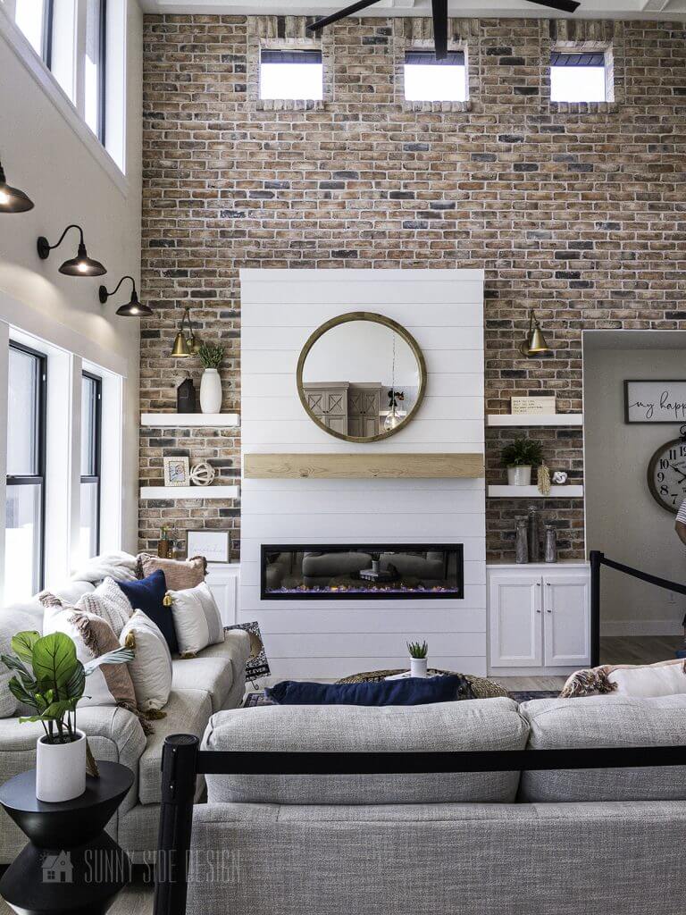 Brick as an accent wall.