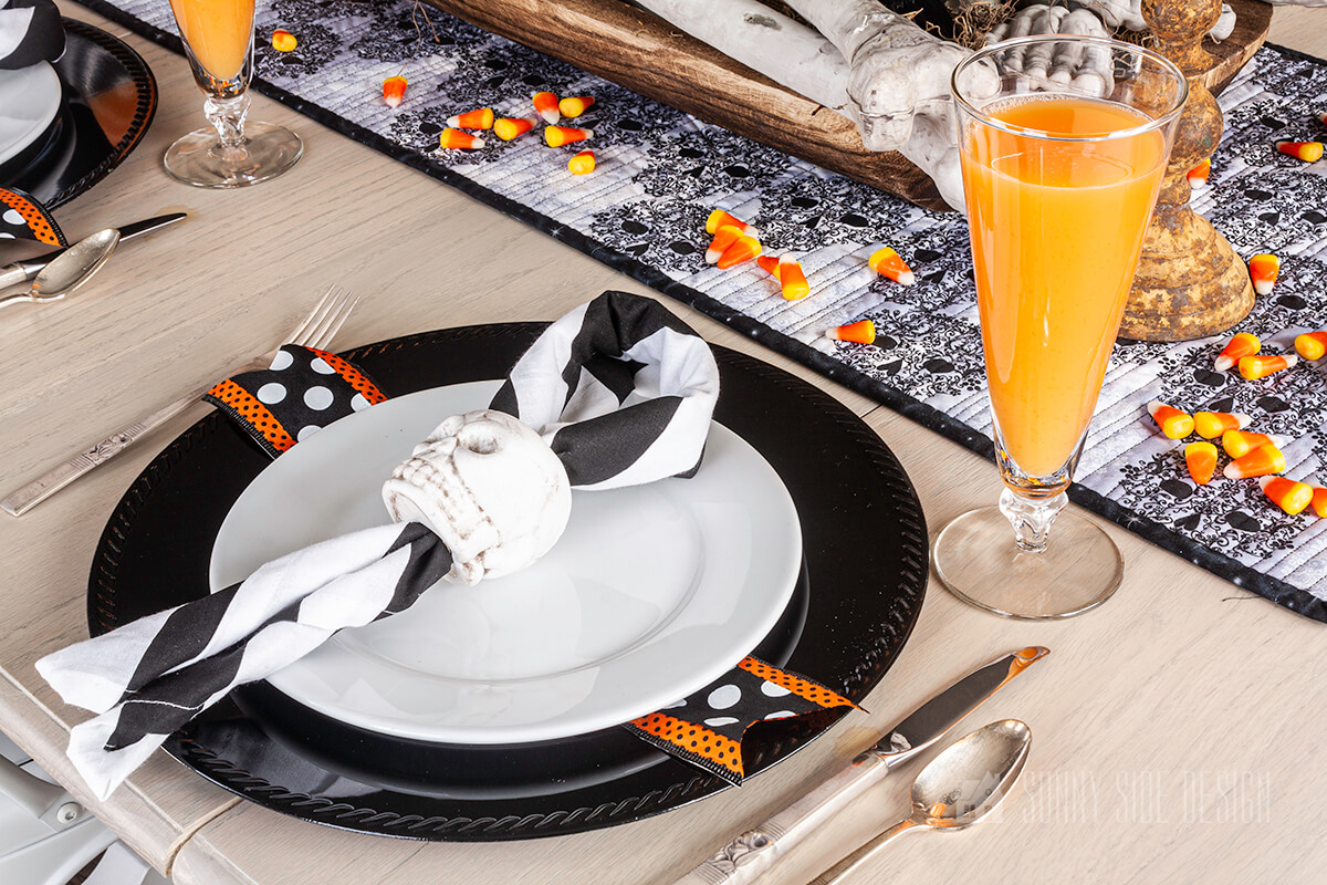 DIY Halloween Skull Napkin Rings Sunny Side Design