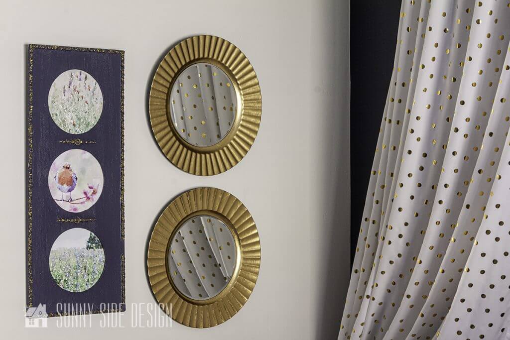 Easy wall decor, diy mirrors made with charger plates.