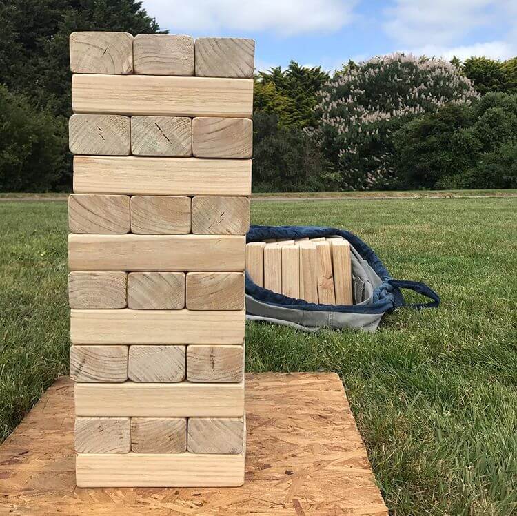 Games for Christmas are always welcomed. DIY Chirstmas gift, a giant Jenga game for someone special.