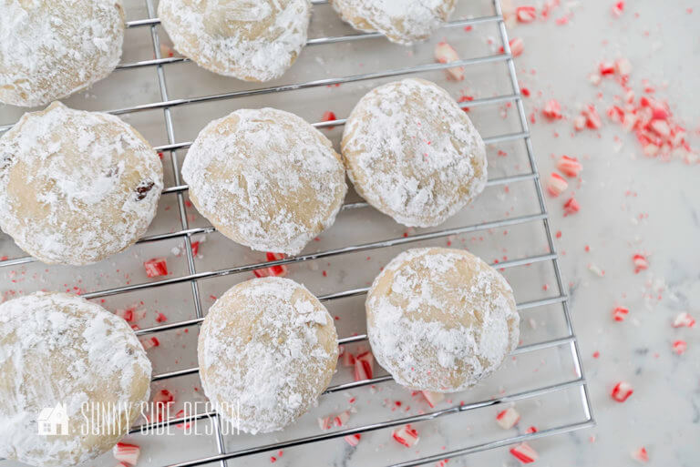 Easy Cookie Recipe dusted with powdered sugar.