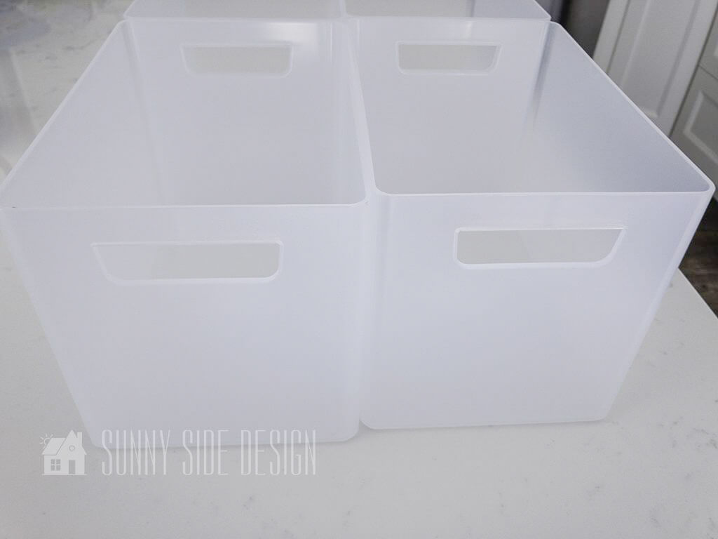 Storage Containers for organizing the freezer.
