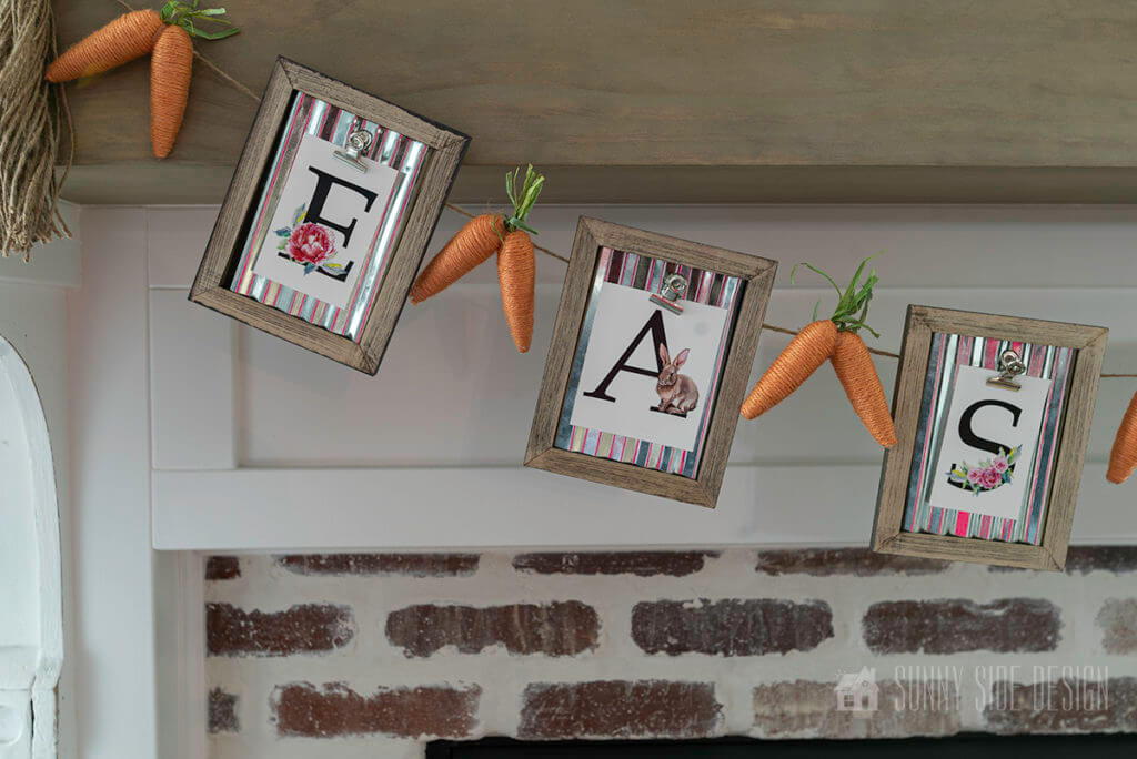 DIY Easter Decoration, cute Easter bunting.