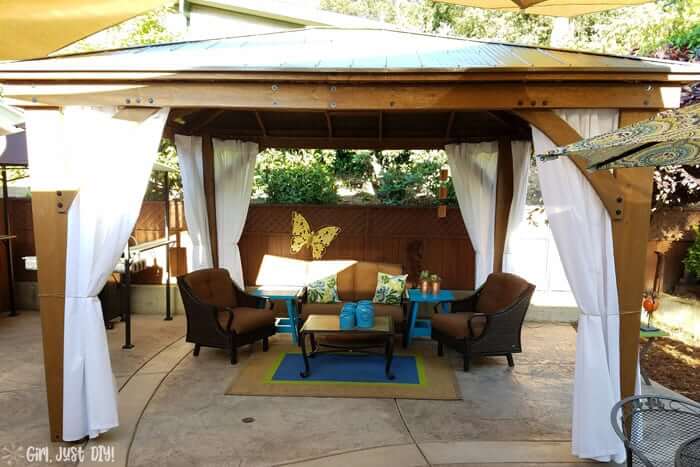 Backyard Patio Ideas, add a pergola and outdoor seating.