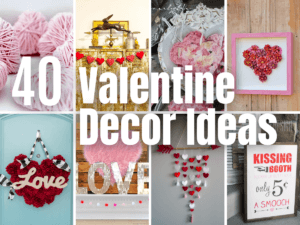 DIY Valentine's Day Decoration Ideas 8 images of wreath, garland, wall decor, signs, 3-d hearts etc.
