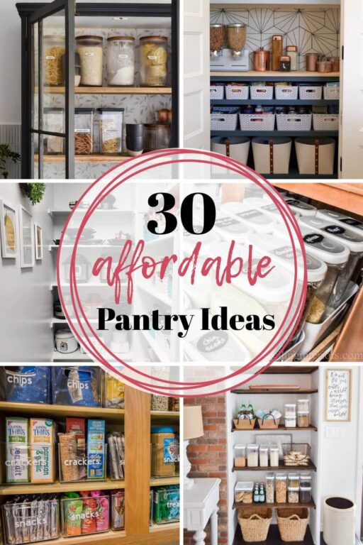Pinterest Image 4 photos of organized pantries
