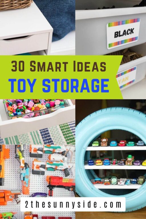 Image of 4 photos, the best toy organizing ideas for your home.