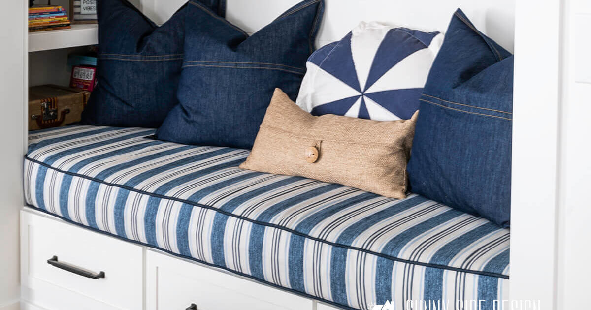 How to Make a Simple Box Cushion with a Zipper Sunny Side Design