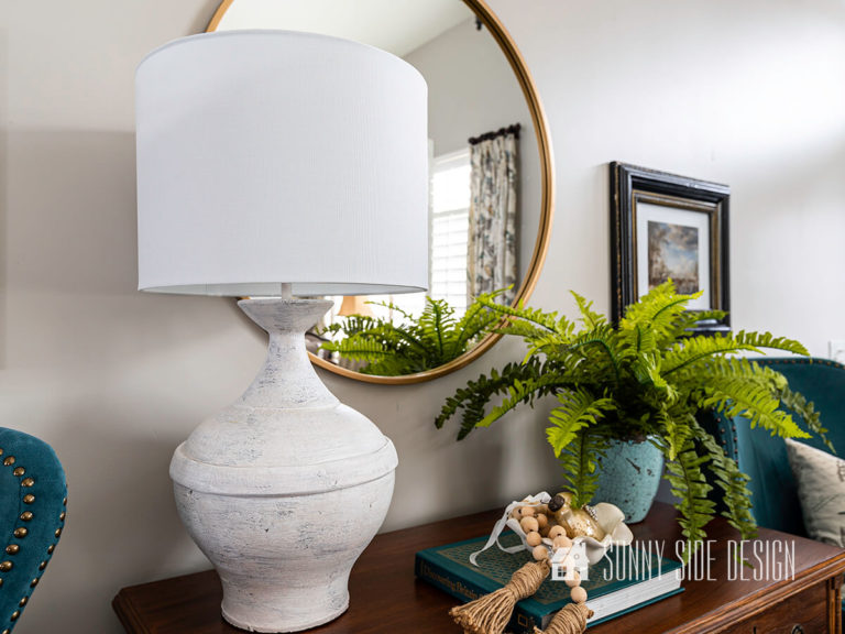 Painted lamp base with a Pottery Barn look and feel.