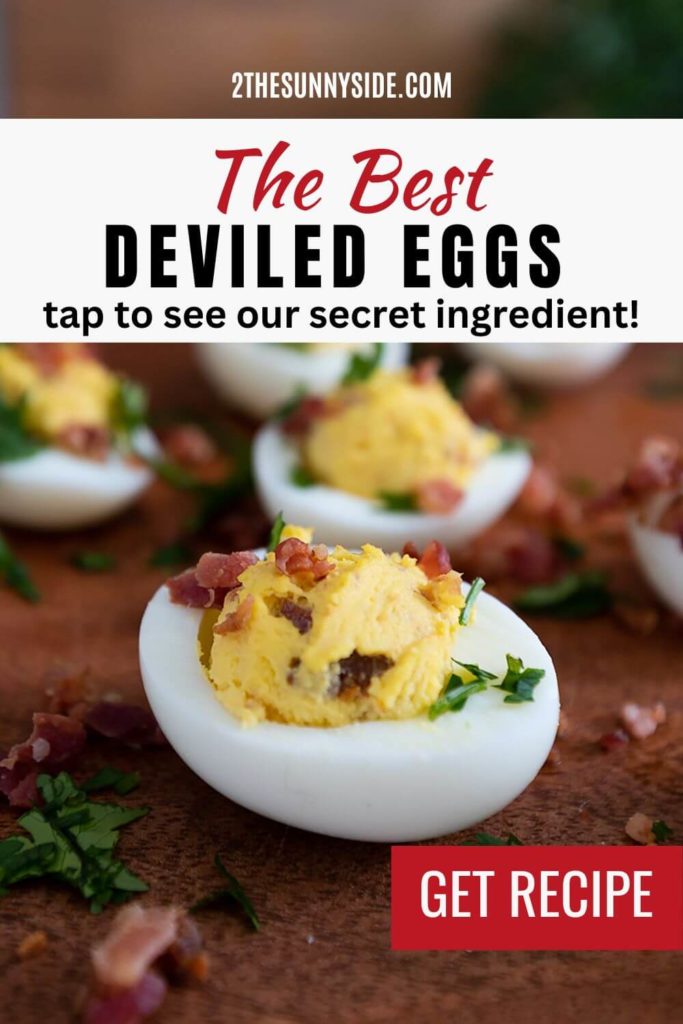 Pinterest Image, The Secret to the Best Deviled Eggs