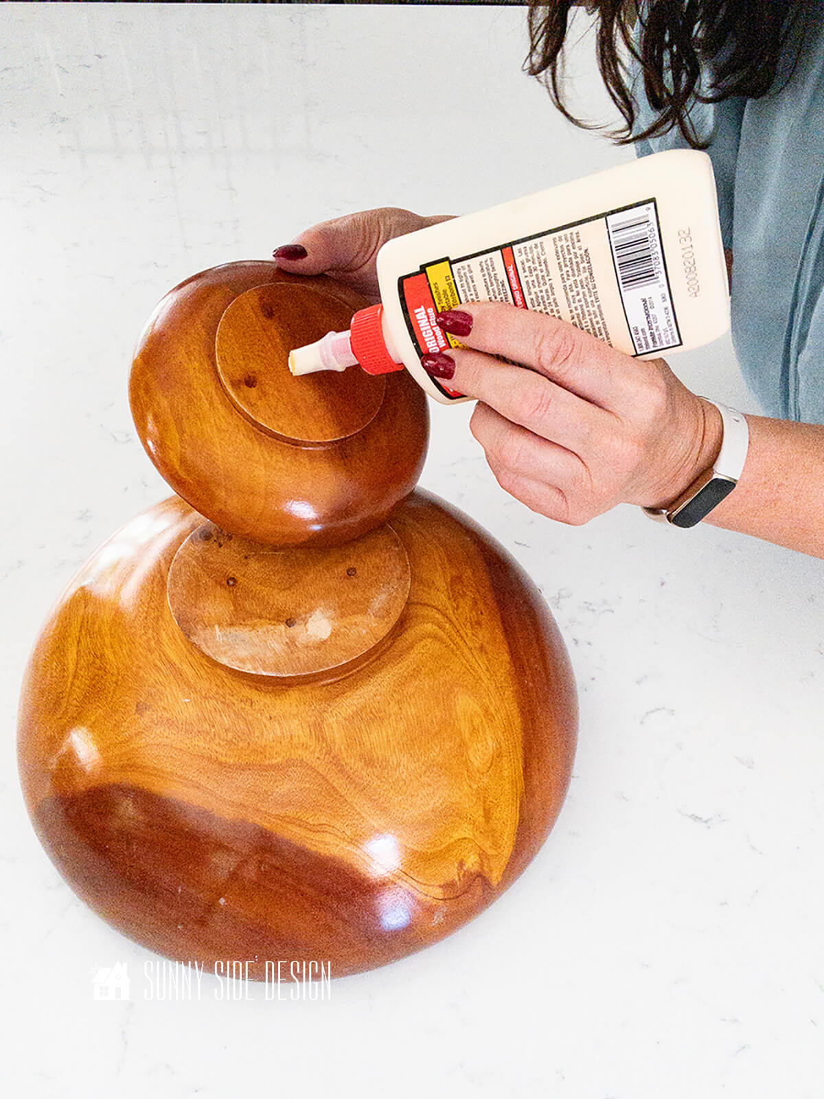 Simple DIY Pedestal Bowl with Thrift Store Finds Sunny Side Design