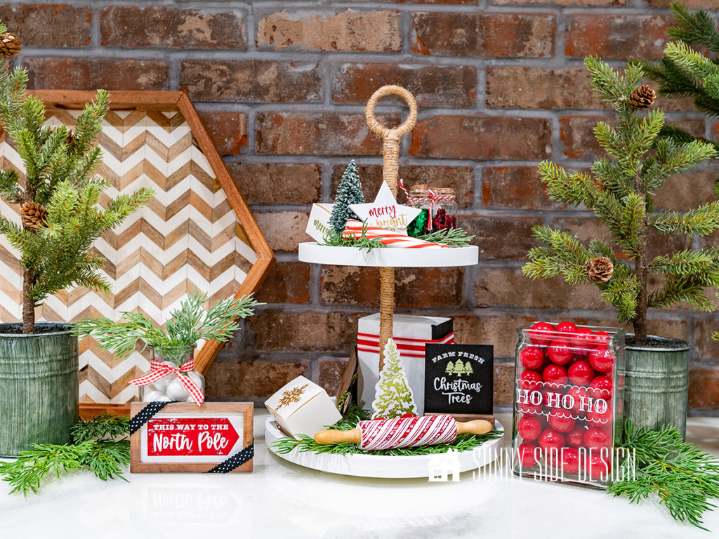 Quick and Easy Christmas DIY Tiered Tray Decor You'll Love Sunny Side
