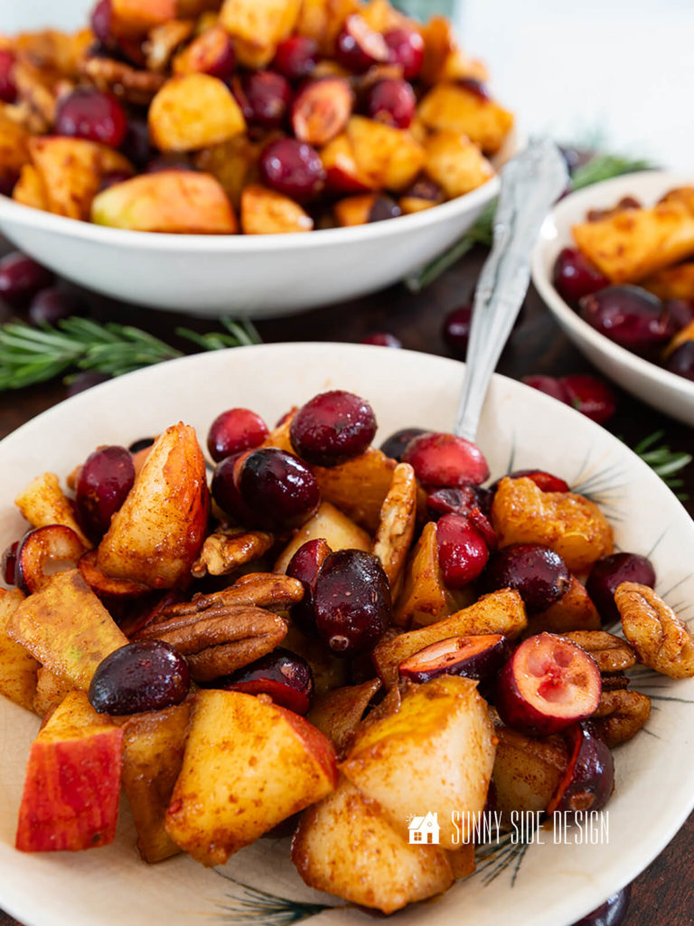 Healthy Cranberry Salad with Apples, Pecans, Pears and Oranges