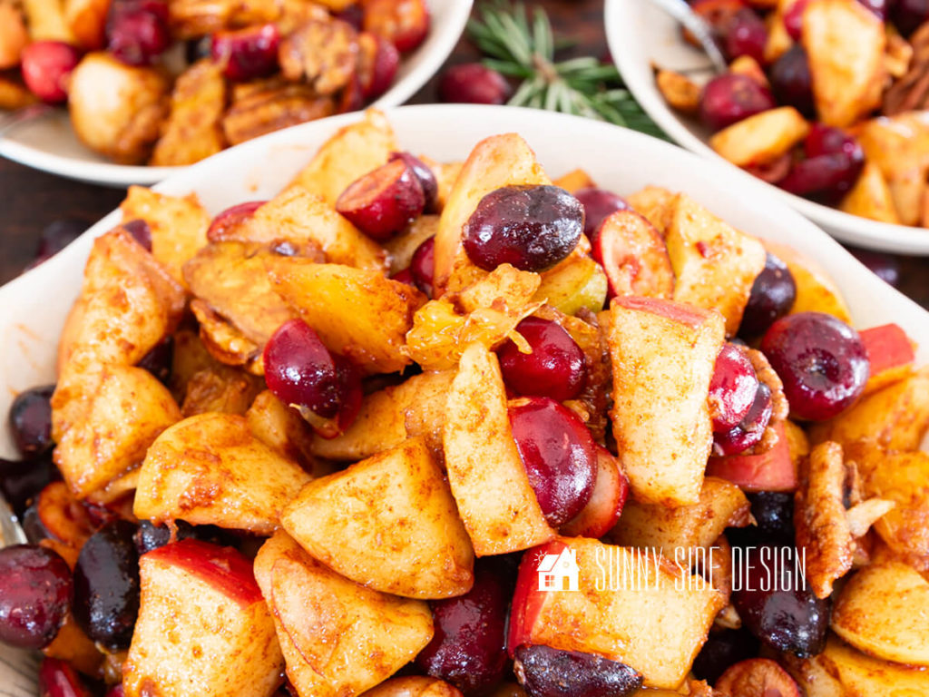 Healthy Cranberry Salad with Apples, Pecans, Pears and Oranges