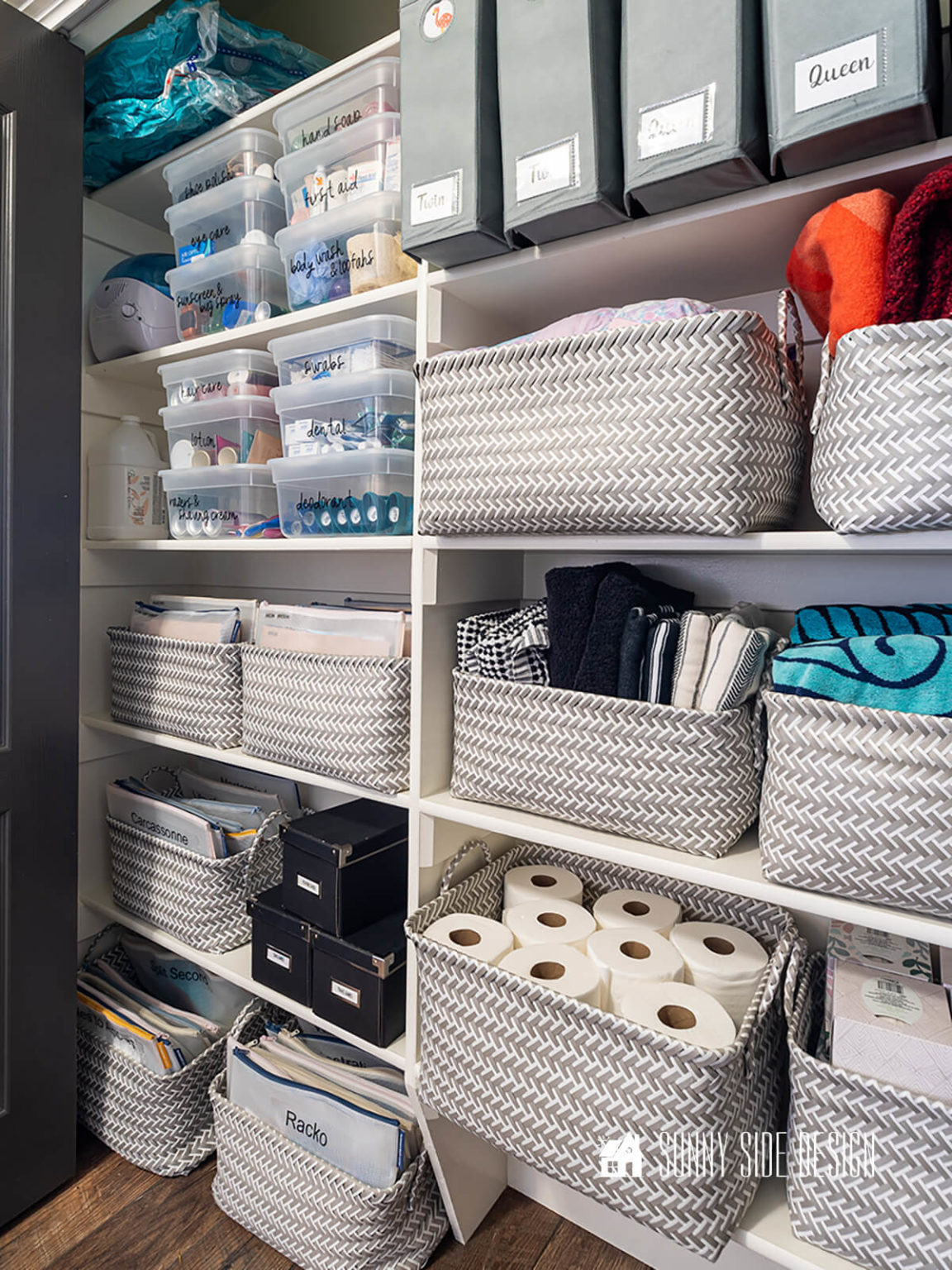 How to Easily Organize a Linen Closet in a Day Sunny Side Design