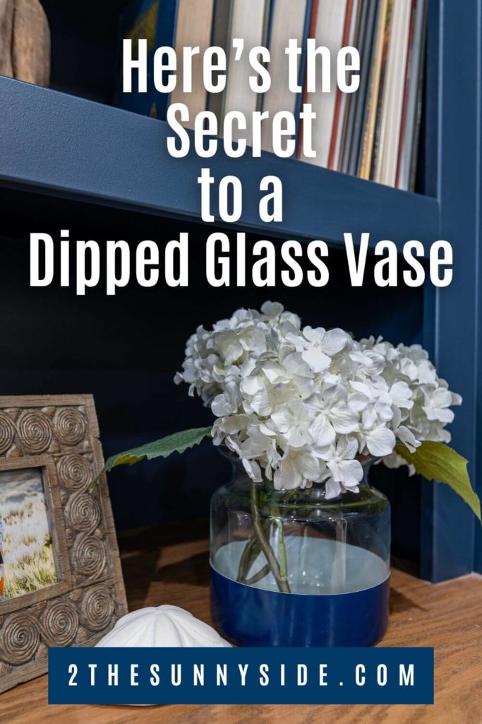 Pinterest image, How to Make a Pottery Barn Color Block Vase
