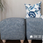 Simple Upholstered DIY Ottoman Makeover