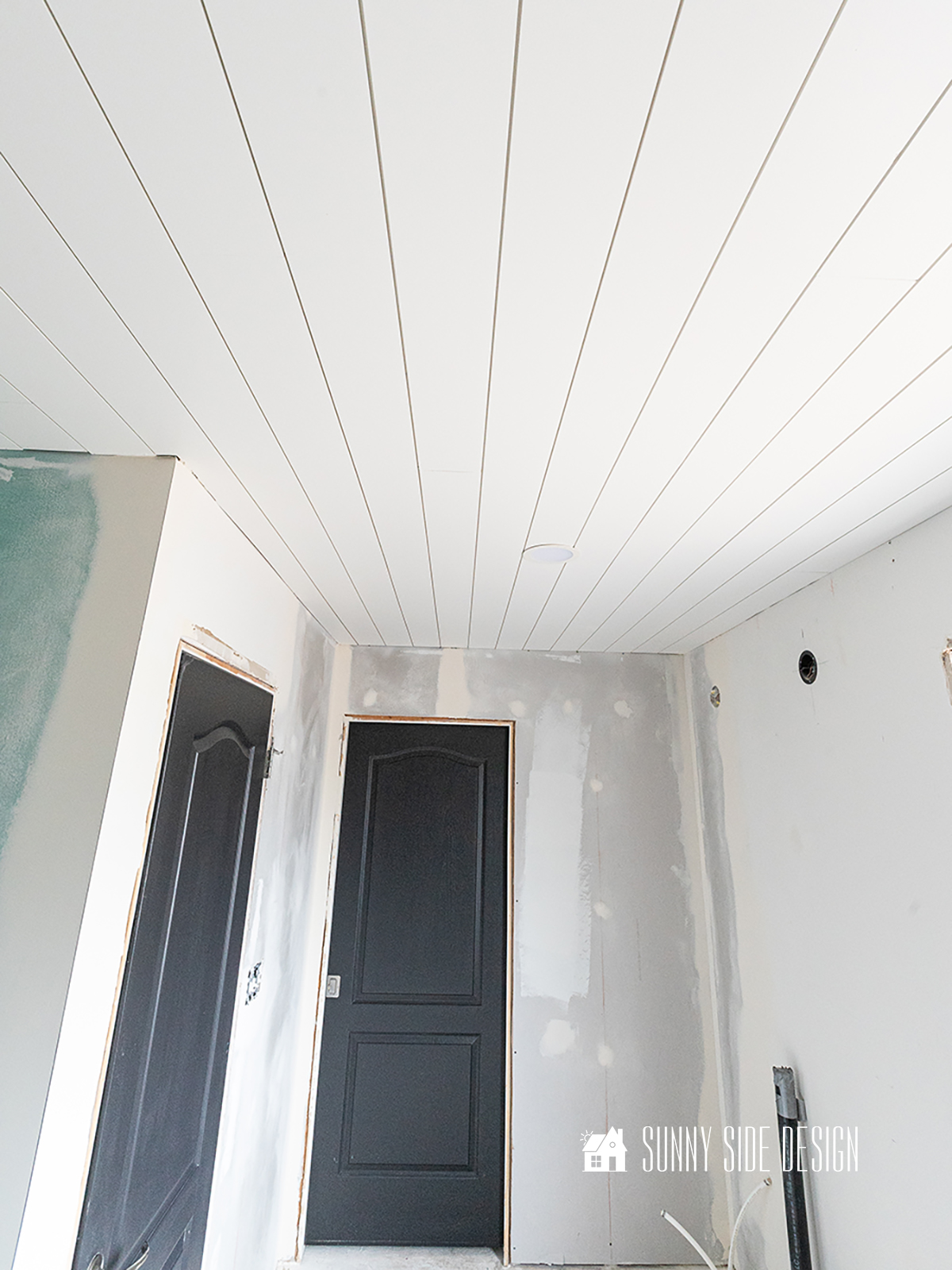 Bathroom Shiplap Ceiling