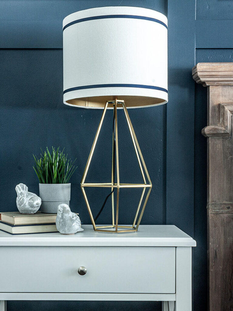 easy embellished lampshade on a budget