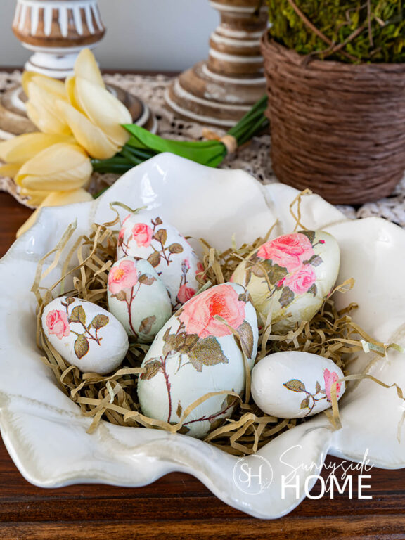 How to Make Decoupage Easter Eggs with Napkins | Sunnyside Home