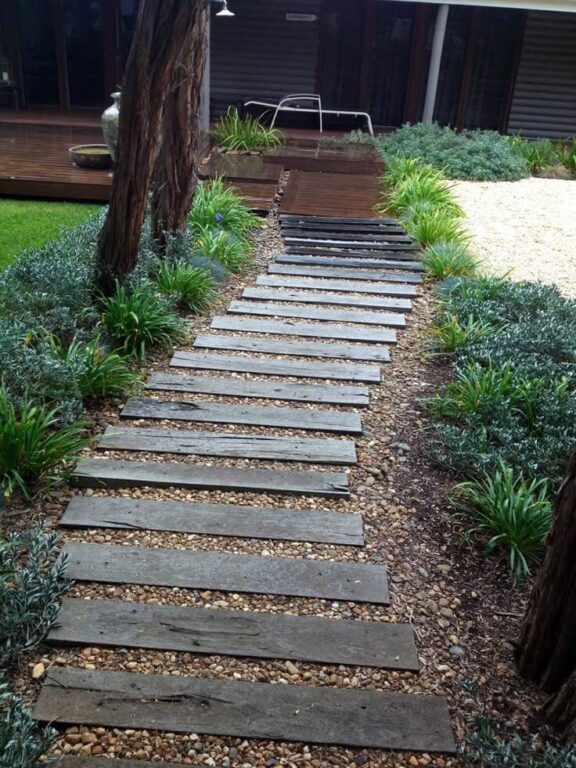 Garden Path Rails 45 Beautiful Garden Path Ideas for Every Budget & Style | Sunnyside Home