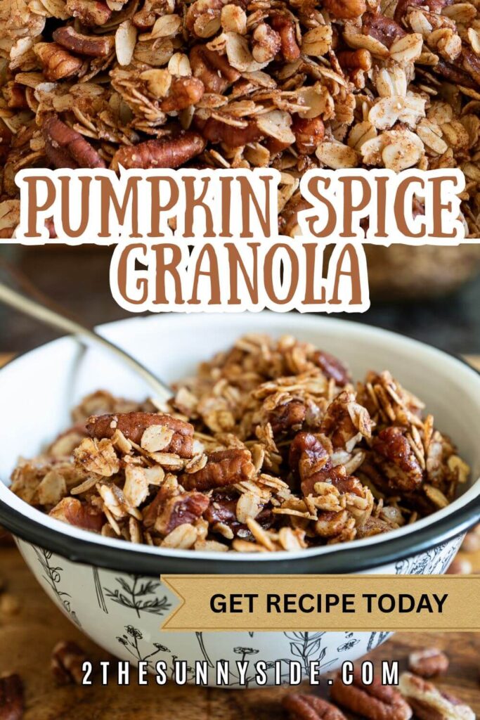 Pinterest image for Simple and Healthy Pumpkin Spice Granola Recipe
