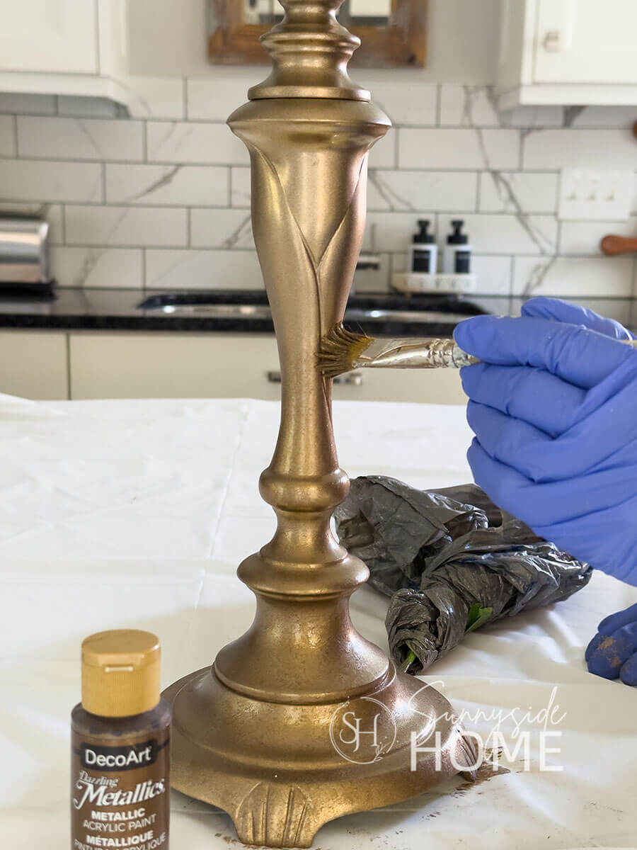 How to Paint a Faux Antique Brass Finish | Sunnyside Home