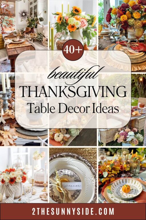 Pinterest image 40+ beautiful Thanksgiving Table Decor Ideas