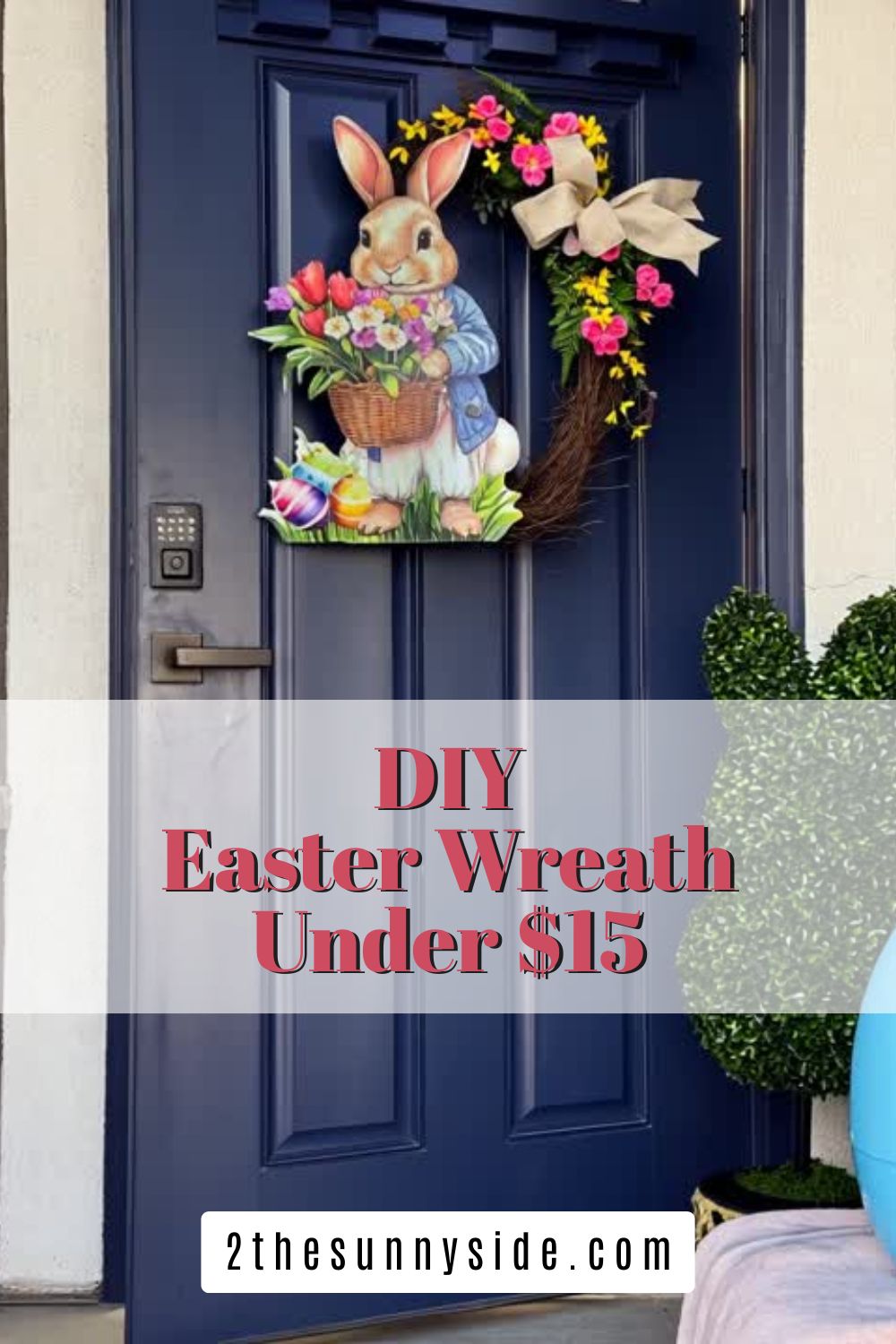 Easy DIY Easter Wreath with Dollar Store Finds | Sunnyside Home