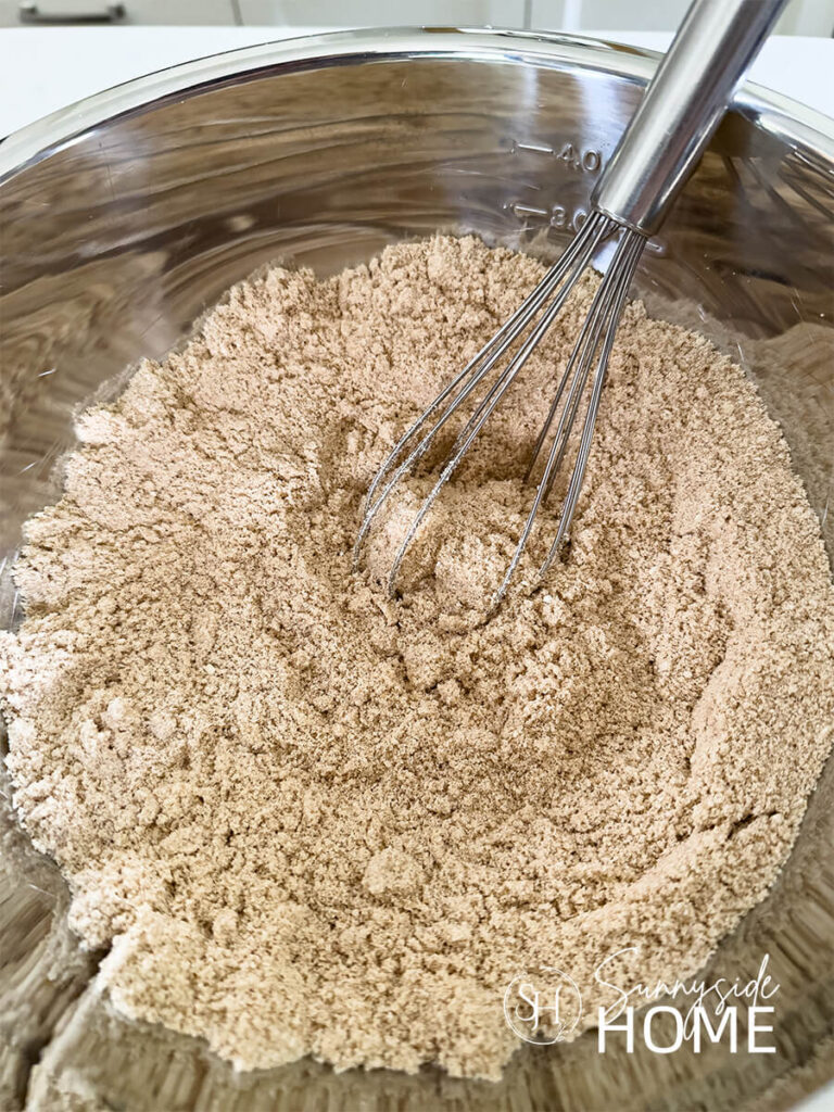 Whisk together the dry ingredients.